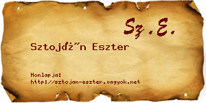 Sztoján Eszter névjegykártya