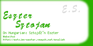 eszter sztojan business card